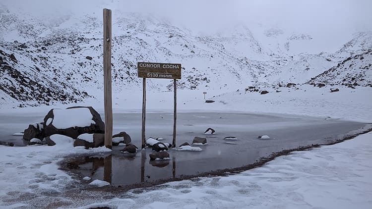 Chimborazo lagoon Condor Cocha 