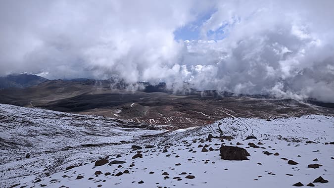 Carrel refuge view-Chimborazo Volcano