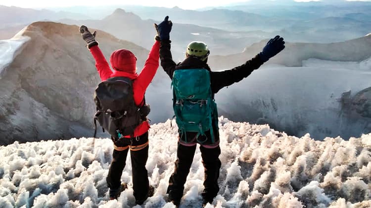 Climbing Cotopaxi to reach the top