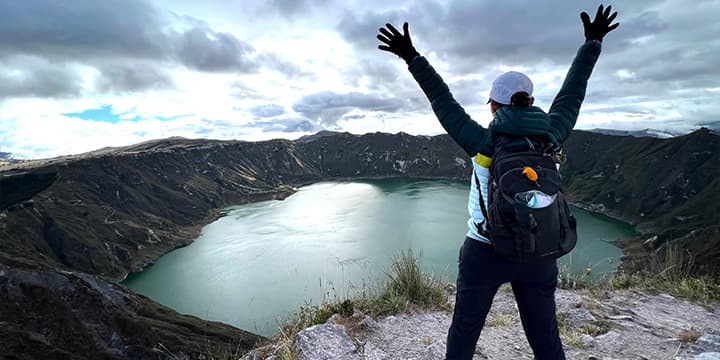 Fantastic view of Quilotoa lake