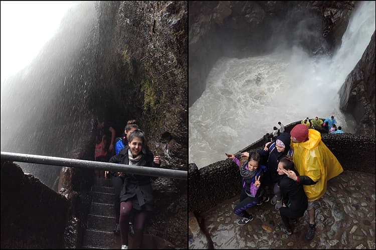 Pailon del Diablo Waterfall. The most famous waterfall in Ecuador