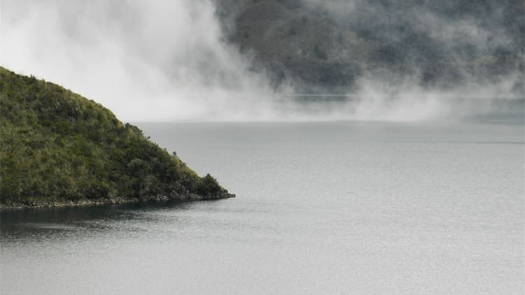 Caricocha Lake at beautiful Mojanda Lakes in Ecuador